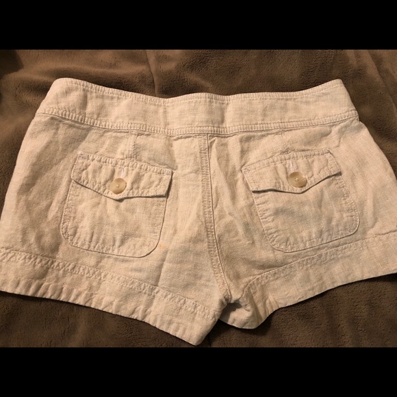 Express khaki linen blend shorts size 2 - Picture 2 of 4